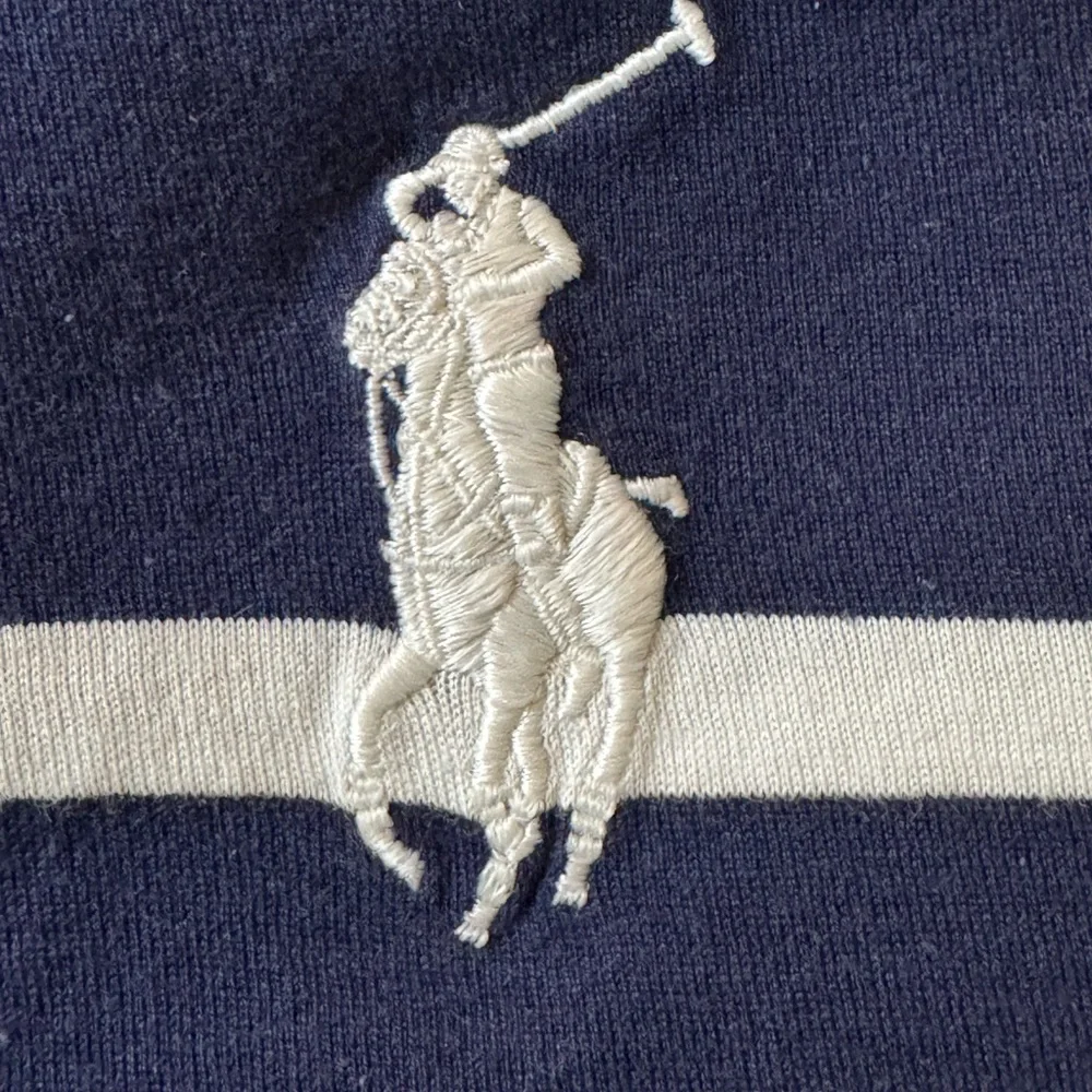 Polo Ralph Lauren Striped T Shirt USA Made‎ Olympic Men L Navy White